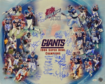 1986 New York Giants team signed 20x24 photo